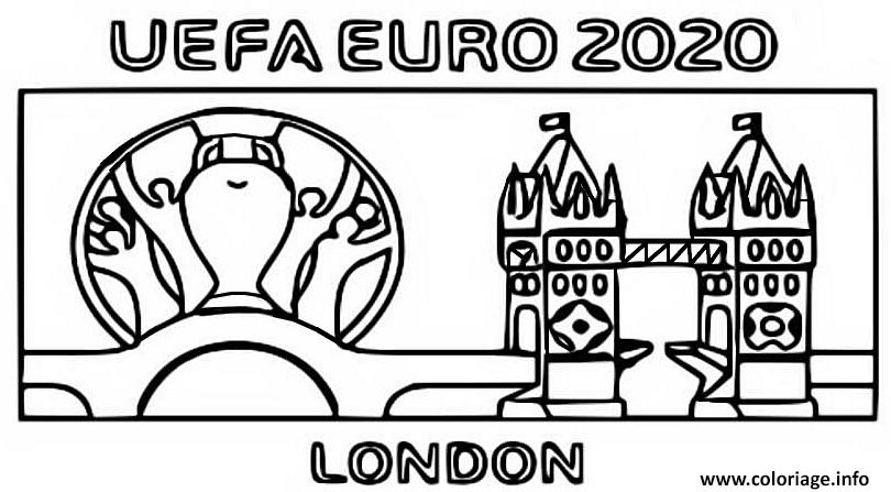 Coloriage Euro 2020 2021 Logo Londres Dessin Football À Imprimer intérieur Coloriage De Londres A Imprimer