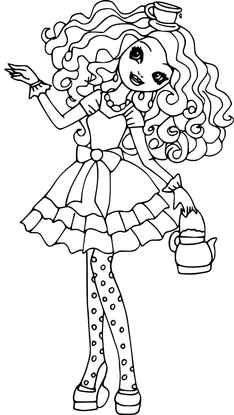 Coloriage Ever After High Madeline Hatter À Imprimer Gratuit pour Coloriage De Cerise