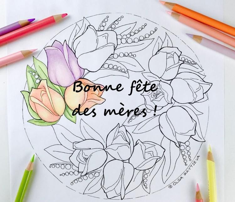 Coloriage Fête Des Mères À Imprimer - 20 Pages De Fleurs Gratuites dedans Coloriage Fete Des Meres 