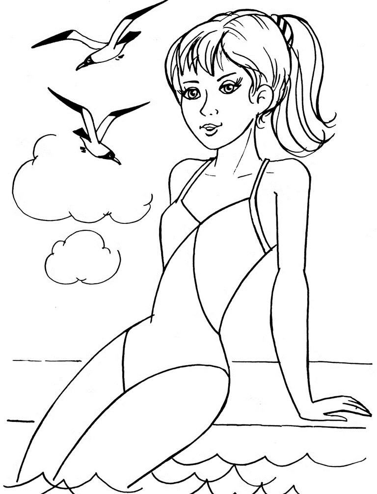 Coloriage Fille - Coloriage À Imprimer Pour Fille De 9 Ans Gratuit encequiconcerne Coloriage De Fille A Imprimer Gratuit