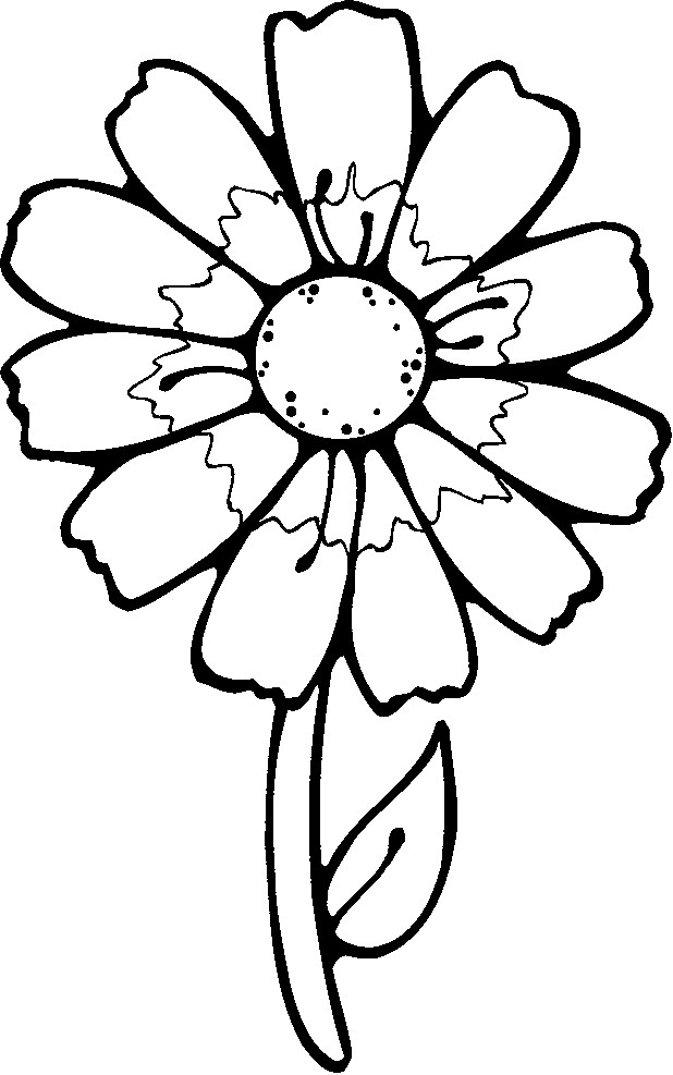Coloriage Fleur Blanche Dessin Gratuit À Imprimer destiné Dessin Fleur Simple 