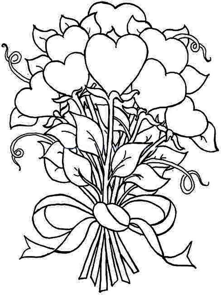 Coloriage Fleur - Coloriage Bouquet De Fleurs Facile concernant Coloriage Bouquet De Fleurs