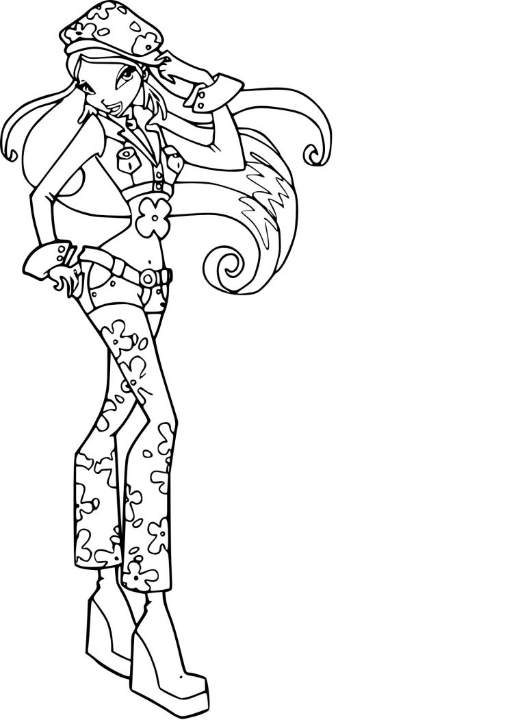 Coloriage Flora Winx À Imprimer Sur Coloriages concernant Coloriage Les Winx A Imprimer