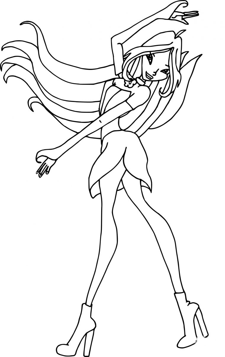 Coloriage Flora Winx À Imprimer tout Coloriage Les Winx A Imprimer