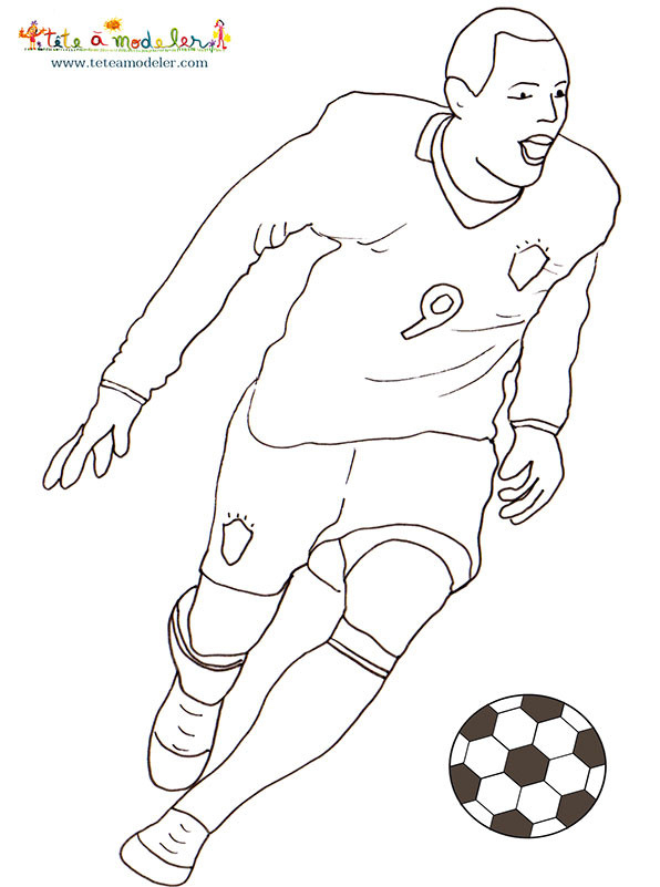 Coloriage Football Stylisé Dessin Gratuit À Imprimer pour Coloriage À Imprimer De Foot 