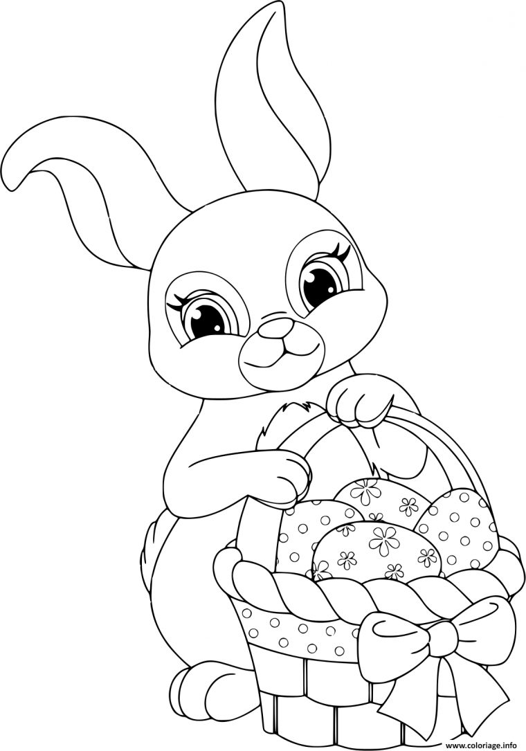 Coloriage Fr: 9+ Coloriage Lapin De Paques A Imprimer Gratuit intérieur Coloriage Lapin À Imprimer