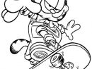 Coloriage Garfield Sur Son Skate Dessin Gratuit À Imprimer destiné Coloriage Skate