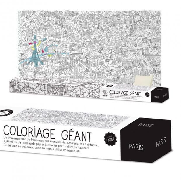 Coloriage Géant En Rouleau Paris - Achat Coloriage - Omy®️  Cadeau Maestro avec Rouleau Coloriage 