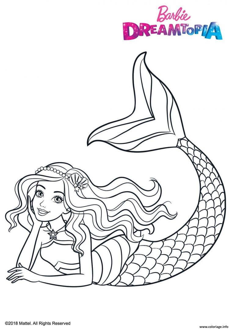 Coloriage Gulli Barbie Sirene Arc En Ciel Dessin Gulli À Imprimer destiné Coloriag A Imprimer