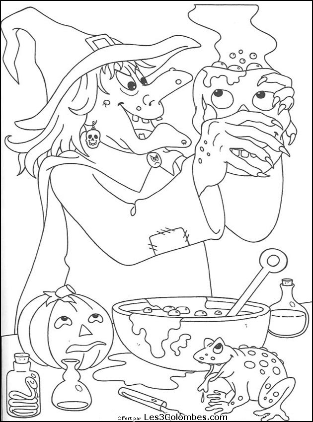 Coloriage Halloween #55450 (Fêtes Et Occasions Spéciales) - Album De tout Coloriage D Halloween 