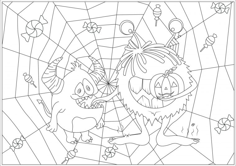 – Coloriage Halloween – Coloriages Pour Enfants encequiconcerne Dessin Pour Coloriage