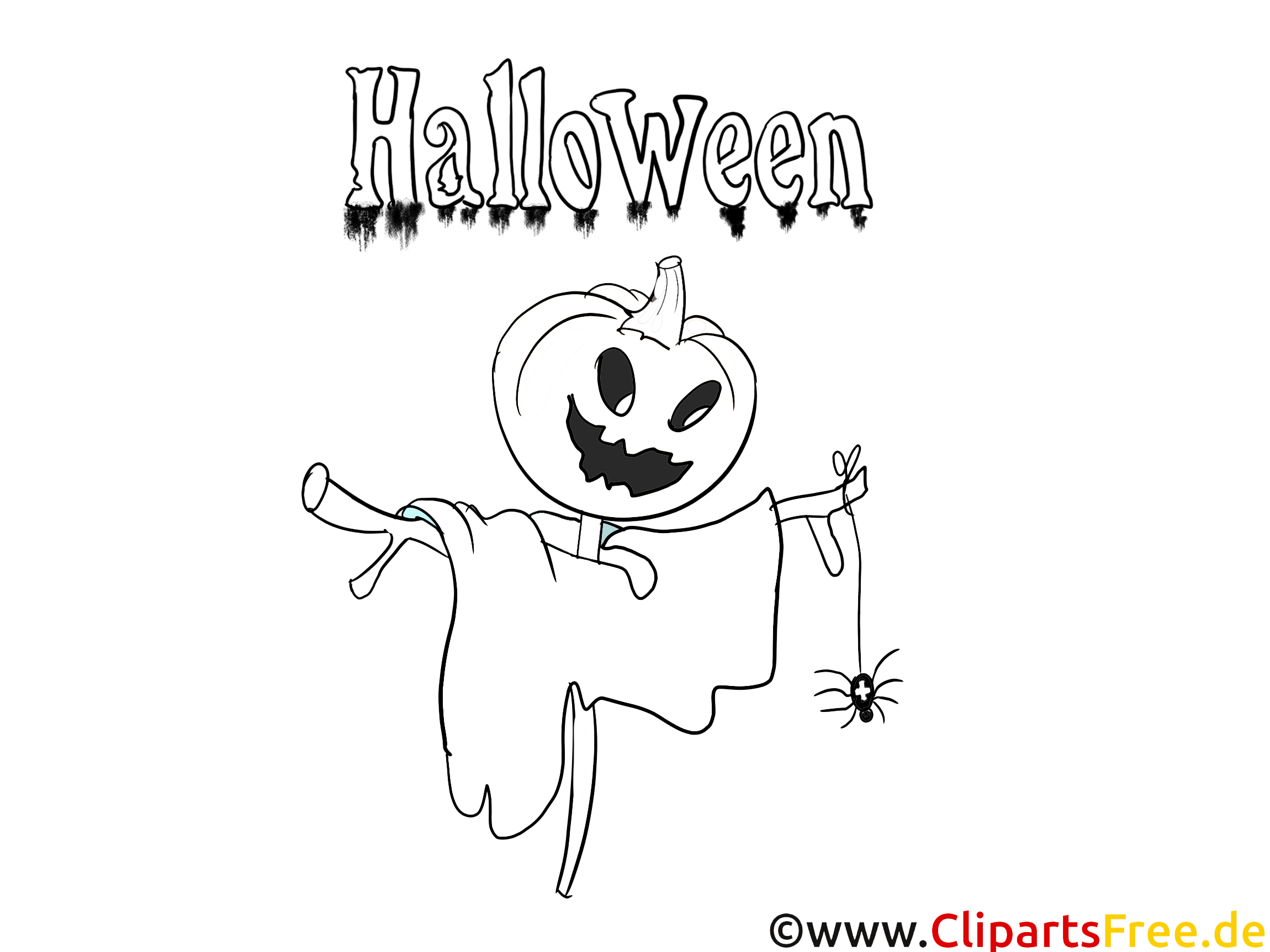 Coloriage Halloween Illustration À Télécharger - Halloween Coloriages intérieur Image A Colorier Halloween 