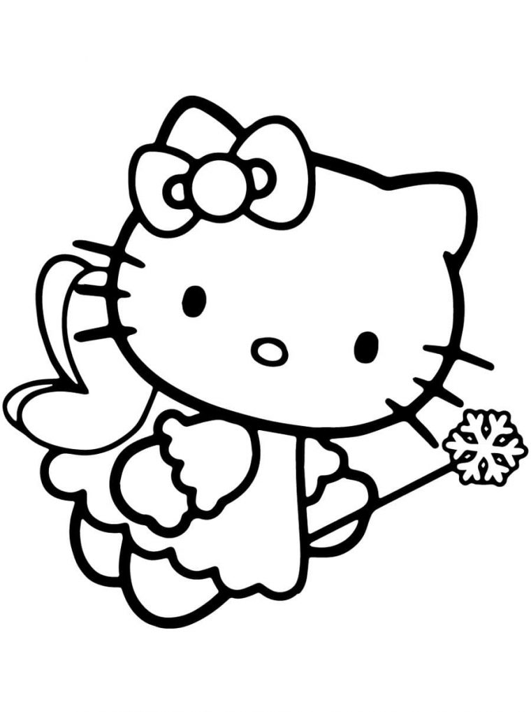 Coloriage Hello Kitty. 100 Coloriages Gratuites À Imprimer intérieur Coloriage À Imprimer Hello Kitty Sirène