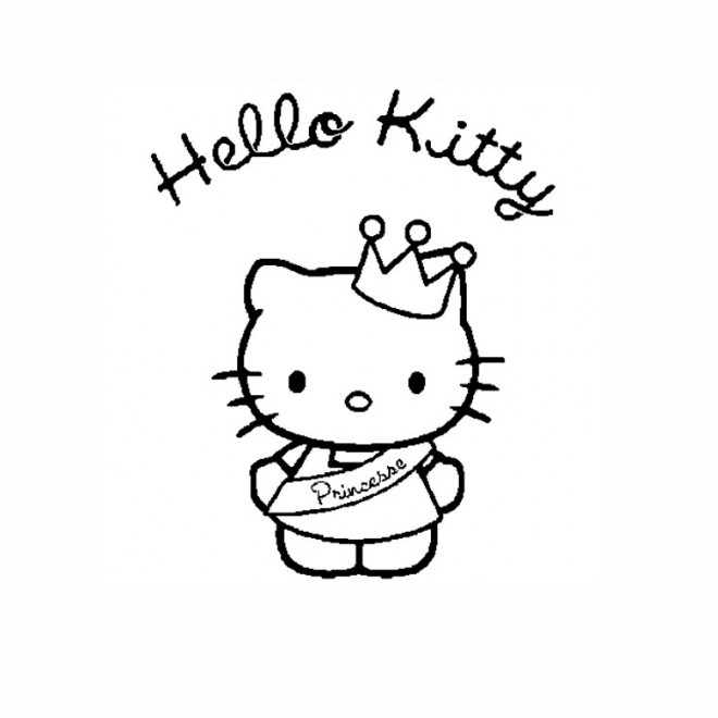 Coloriage Hello Kitty Princesse À Découper pour Coloriage Hello Kitty Princesse 