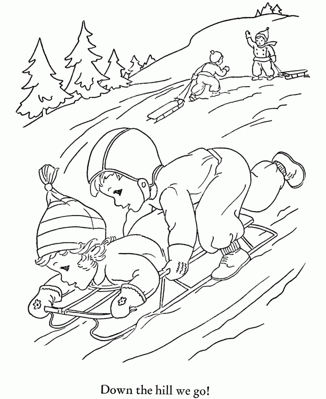 Coloriage Hiver À Imprimer Pour Les Enfants - Cp13813 à Dessin Hiver 