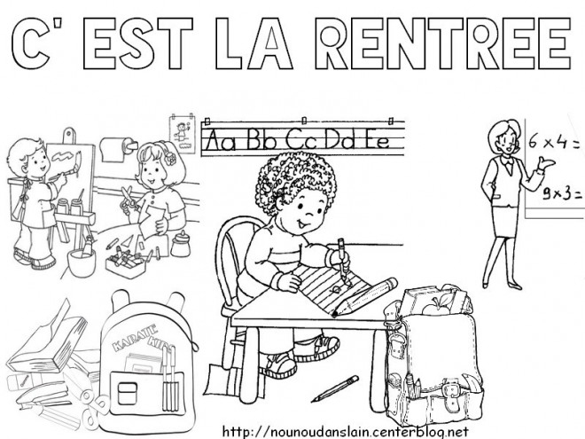 Coloriage Imprimer Gratuit Rentrée Scolaire pour Coloriage Classe 