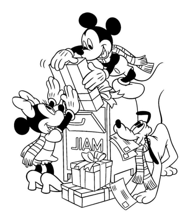 Coloriage Imprimer Mickey Noel – Coloriage Imprimer à Coloriage Mickey Noel