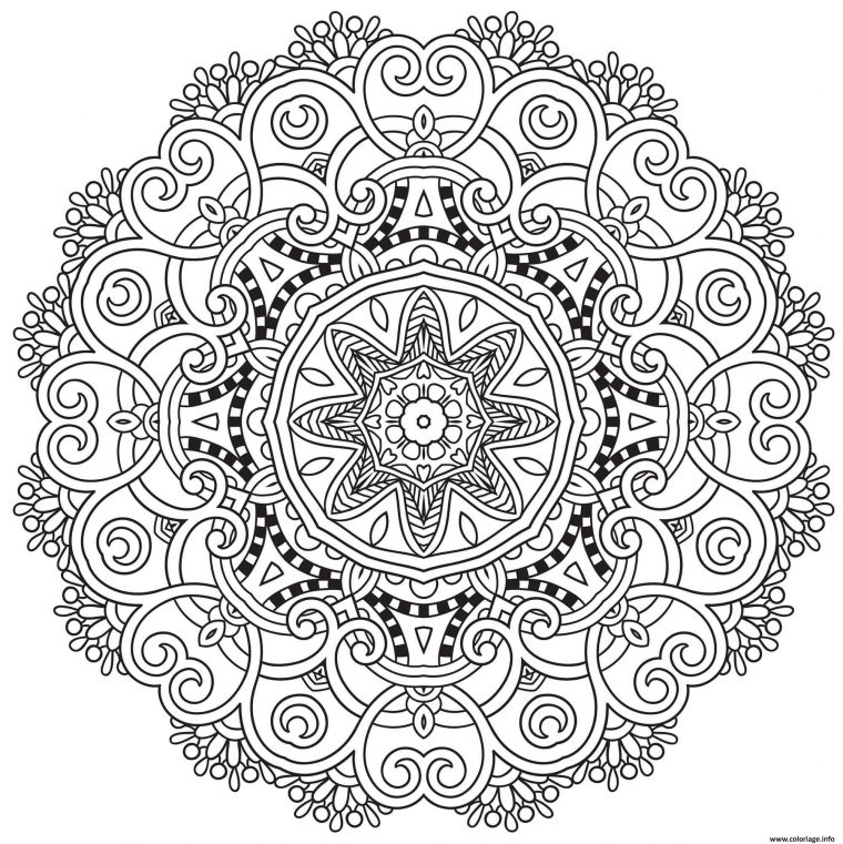 Coloriage Incredible Mandala Adulte Dessin Mandala De Noel À Imprimer encequiconcerne Coloriage Adulte A Imprimer