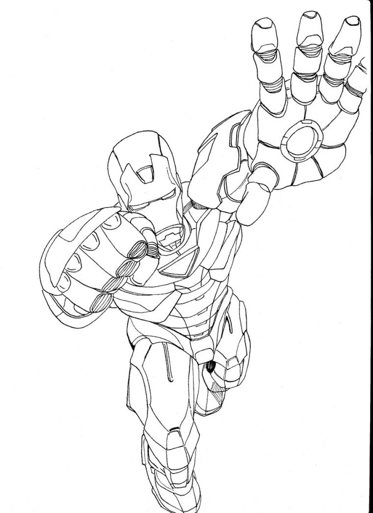 Coloriage Iron Man #80550 (Super-Héros) – Album De Coloriages intérieur Coloriage Ironman