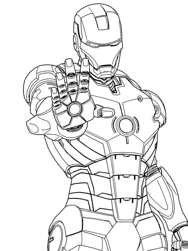 Coloriage Iron Man. Imprimer Un Super Héros Gratuitement à Coloriage Ironman