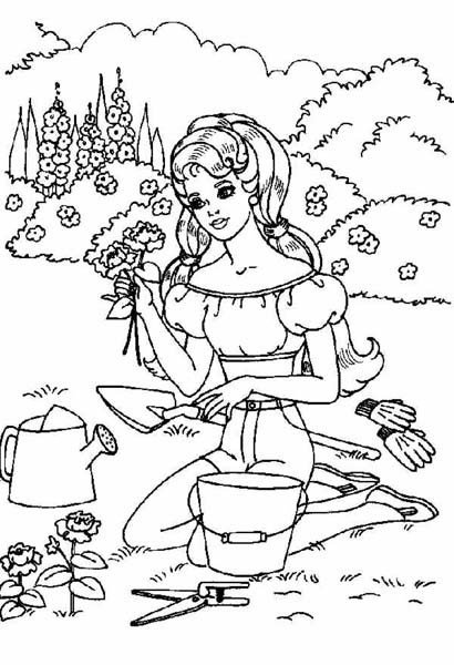 Coloriage Jardinage encequiconcerne Coloriage Jardinage 