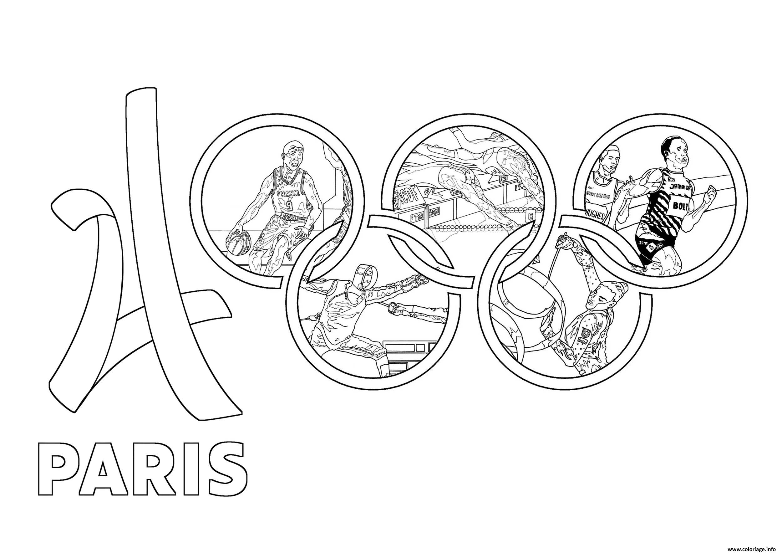 Coloriage Jeux Olympiques Paris 2024 Dessin encequiconcerne Jeux À Colorier 