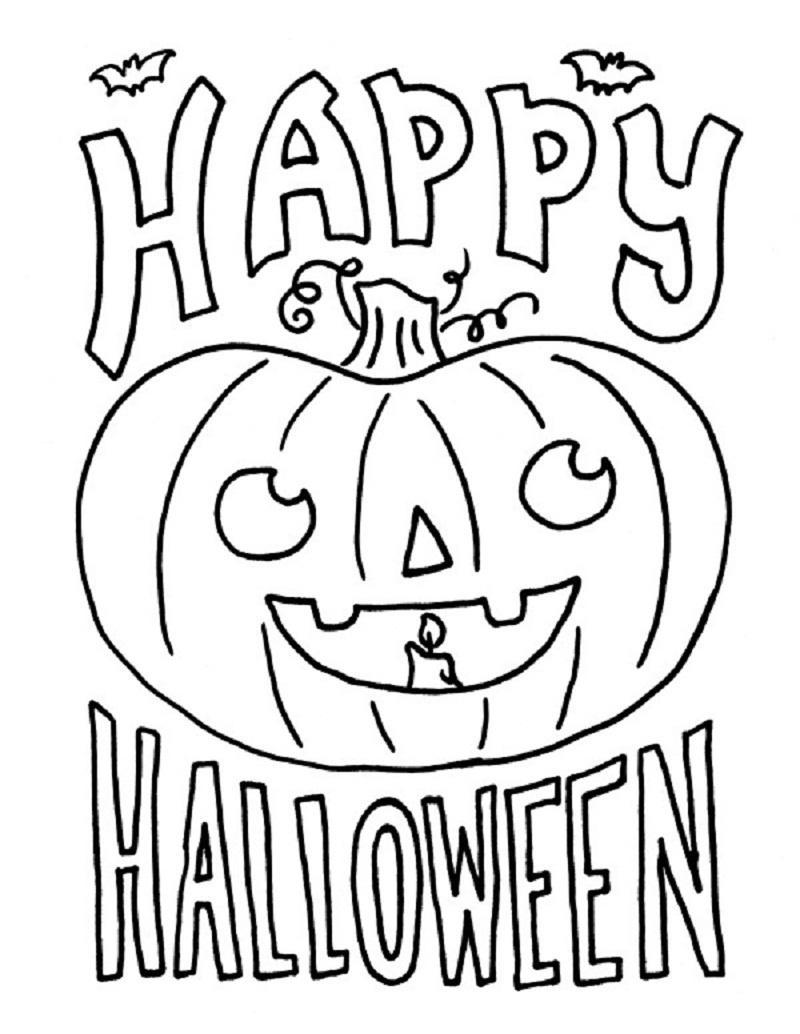 Coloriage Joyeux Halloween À Imprimer pour Dessins Halloween