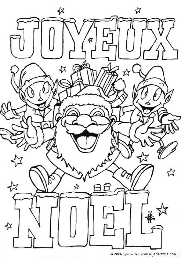 Coloriage Joyeux Noël Des Lutins Dessin Gratuit À Imprimer intérieur Dessin A Imprimer Noel Gratuit 