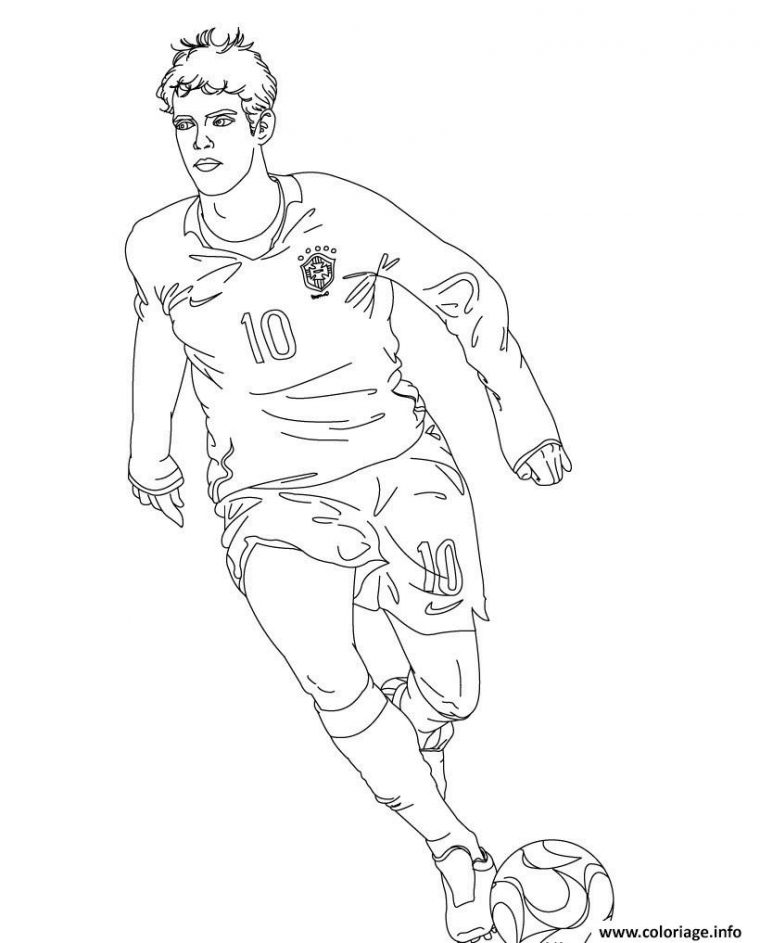 Coloriage Kaka Joueur De Foot Bresil Dessin Foot À Imprimer intérieur Coloriage À Imprimer De Foot