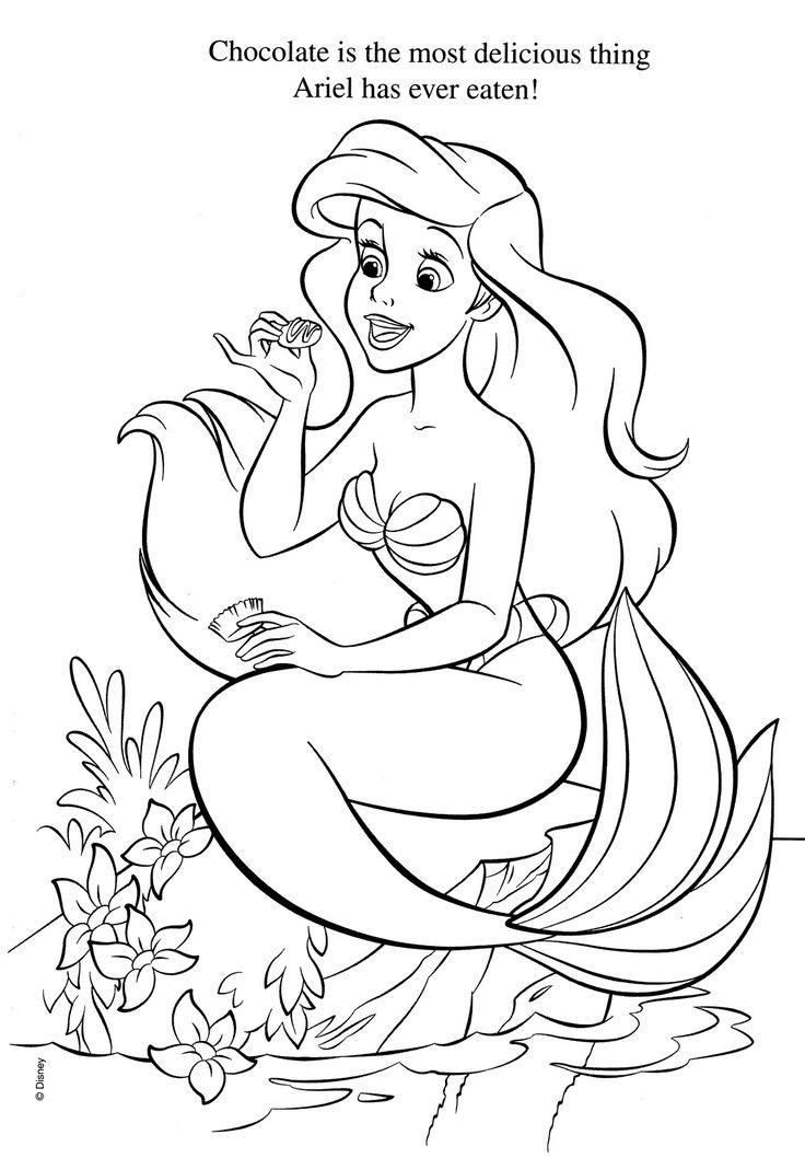 Coloriage La Petite Sirène  Mermaid Coloring Pages, Disney Princess à Coloriage Princesse Ariel