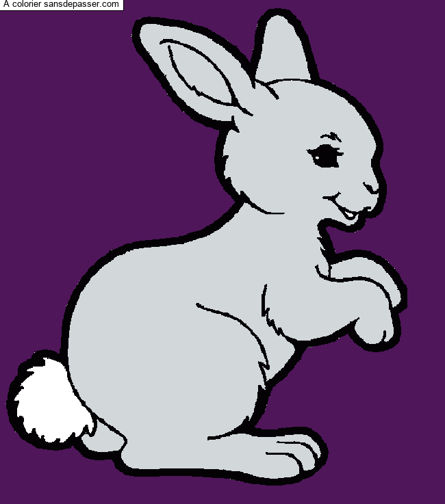 Coloriage Lapin Avec Un Oeuf De Pâques - Sans Dépasser serapportantà Lapin En Dessin