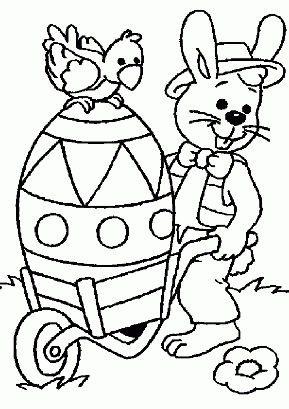 Coloriage Lapin Paques 13 Sur Hugolescargot serapportantà Lapin A Imprimer Pour Paques