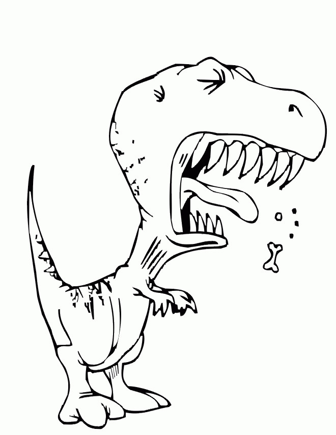 Coloriage Le Dinosaure Drôle Dessin Gratuit À Imprimer concernant Coloriage De Dinosaure Gratuit 