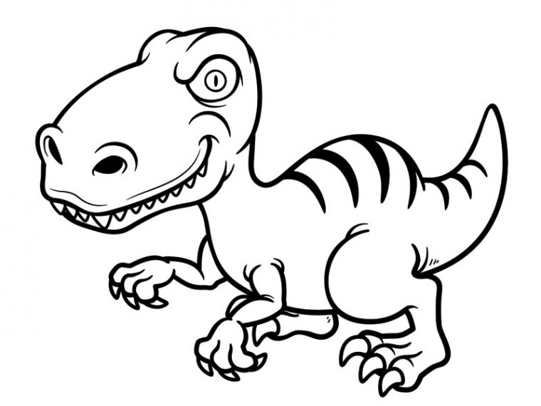 Coloriage : Le Dinosaure T-Rex encequiconcerne Dessin De Dinosaure