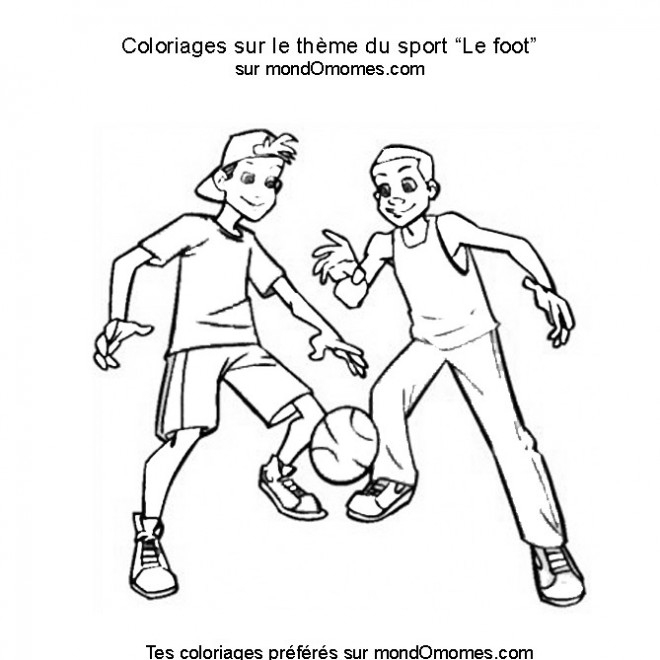 Coloriage Les Garçons Jouent Au Foot Dessin Gratuit À Imprimer pour Coloriages Garçons 