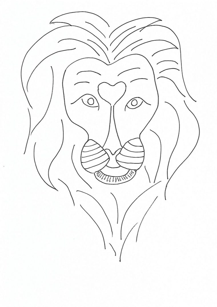 Coloriage Lion Maternelle – Afrocaneo – Carrefour Culturel Afrique Monde concernant Coloriage De Lion A Imprimer