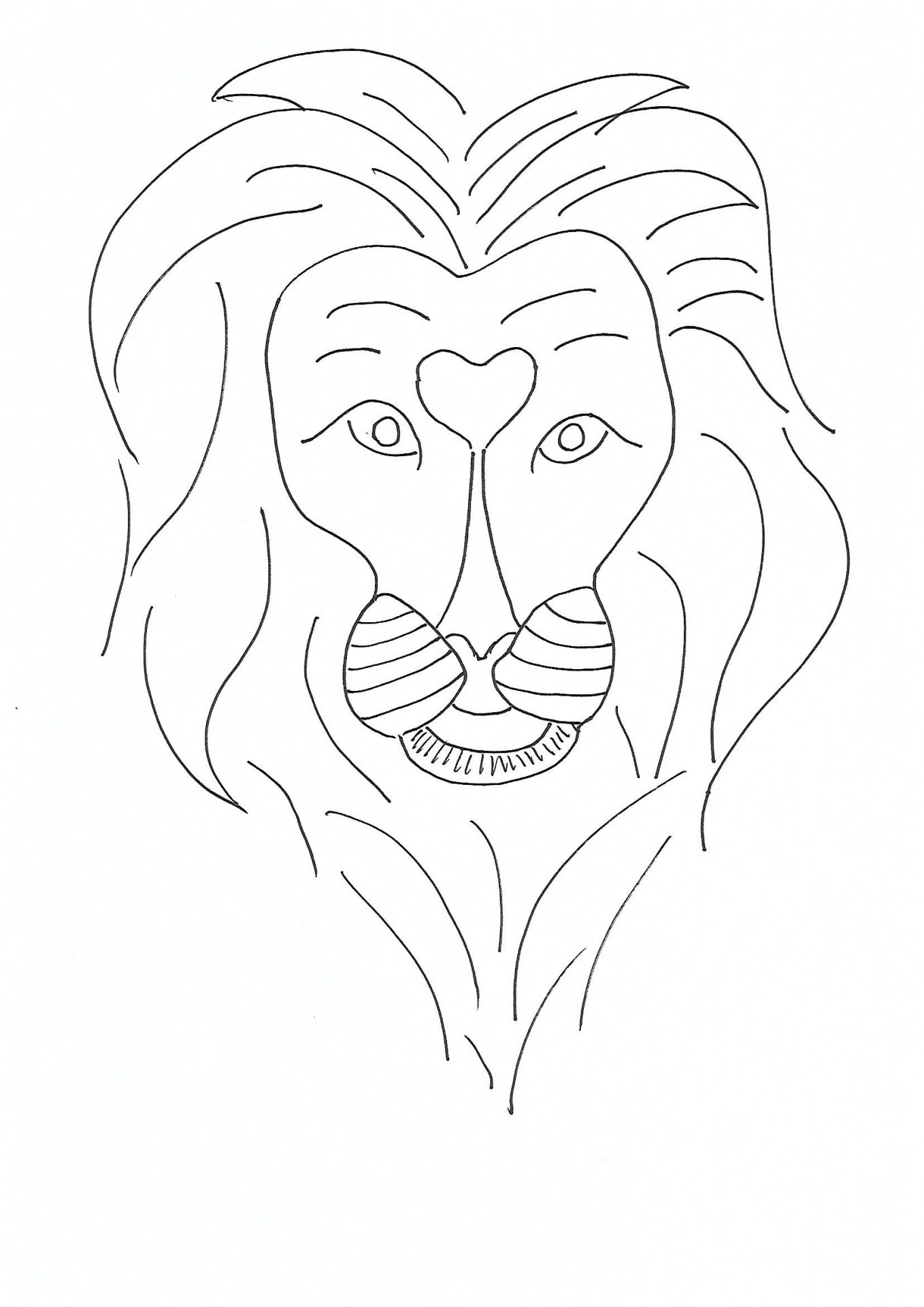 Coloriage Lion Maternelle - Afrocaneo - Carrefour Culturel Afrique Monde concernant Coloriage De Lion A Imprimer 