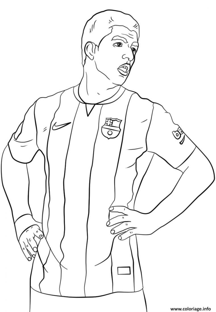 Coloriage Luis Suarez Foot Football Dessin Foot À Imprimer intérieur Dessin De Foot A Imprimer Gratuit