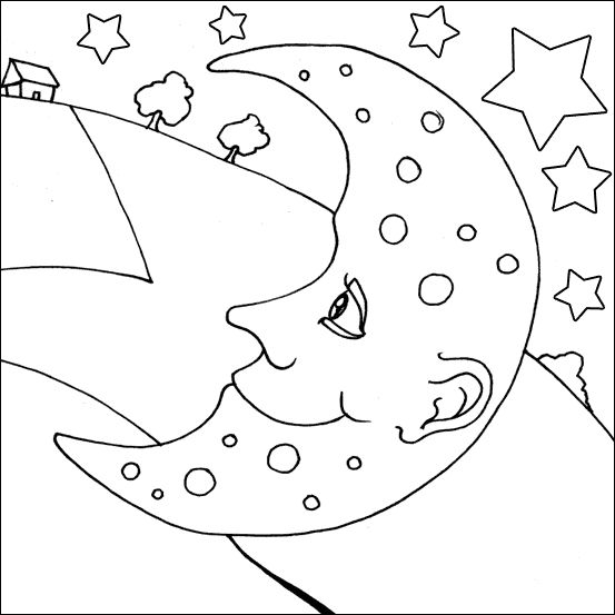 Coloriage Lune #155648 (Nature) - Album De Coloriages pour Coloriage La Lune