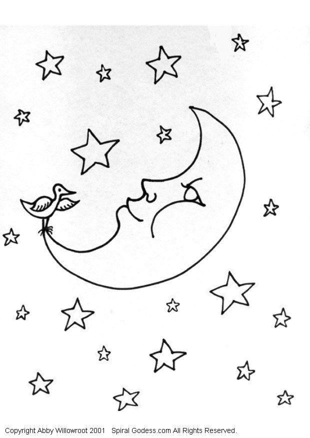 Coloriage Lune - Coloriages Gratuits À Imprimer - Dessin 6052 serapportantà Coloriage Lune 