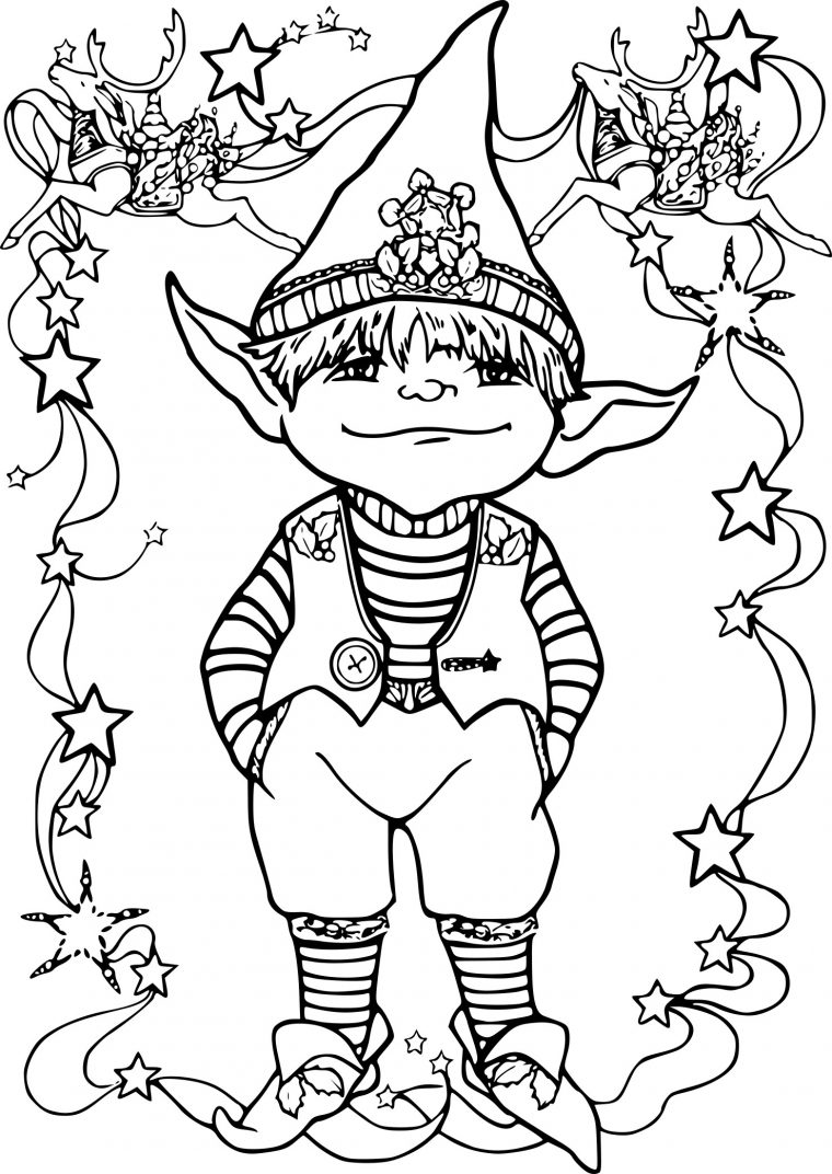 Coloriage Lutin De Noel À Imprimer Sur Coloriages serapportantà Noel Dessin