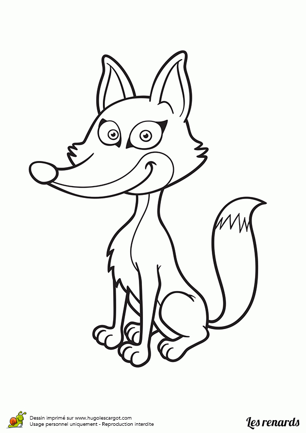 Coloriage Mademoiselle Renard Sur Hugolescargot tout Coloriage Renard 