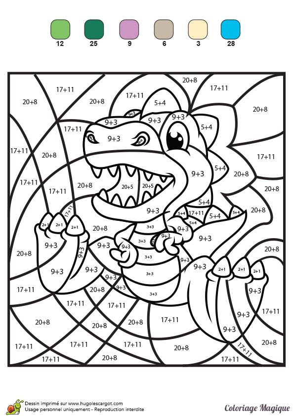 Coloriage Magique Addition À Colorier – Dessin À Imprimer  Kids Math avec Coloriage Numerote