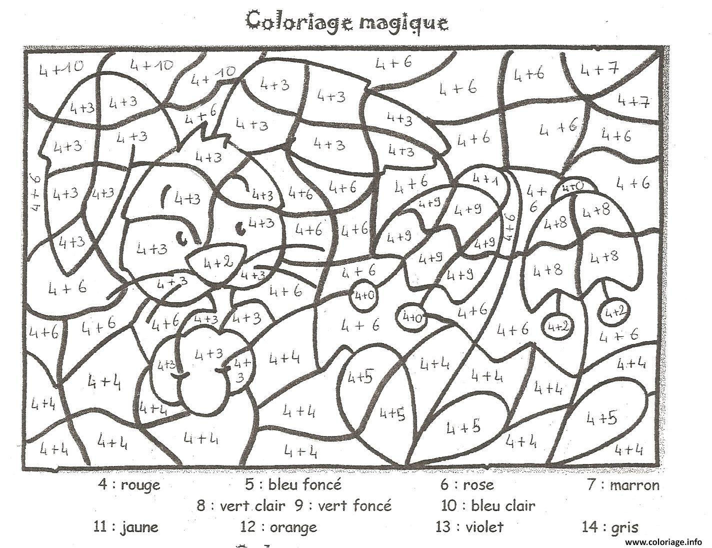 Coloriage Magique Ce2 Addition 22 Dessin Magique À Imprimer dedans Coloriages Magiques Ce2 À Imprimer 