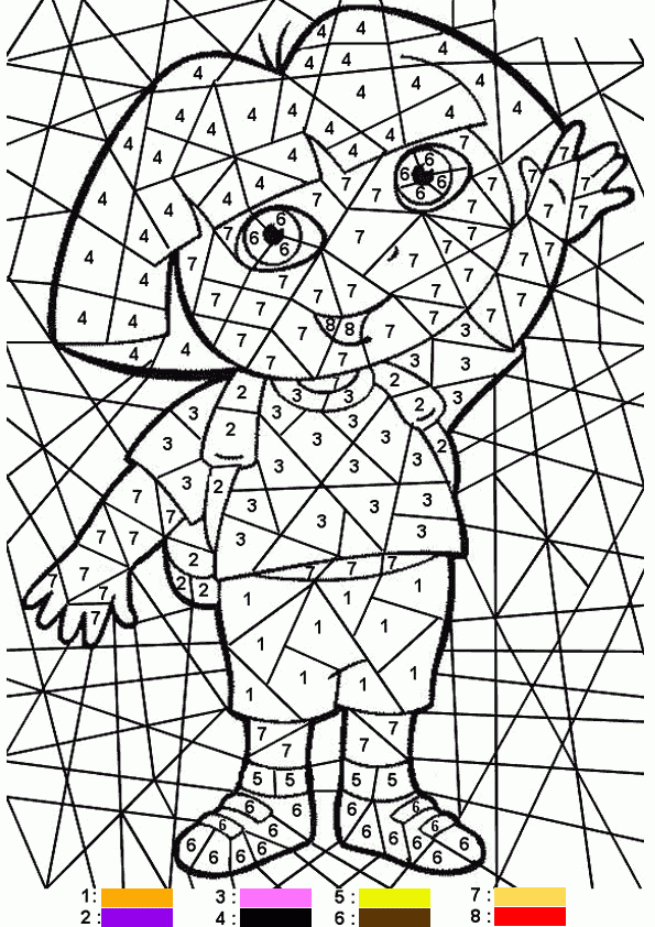 Coloriage Magique Dora À Imprimer encequiconcerne Coloriage Codé Princesse 