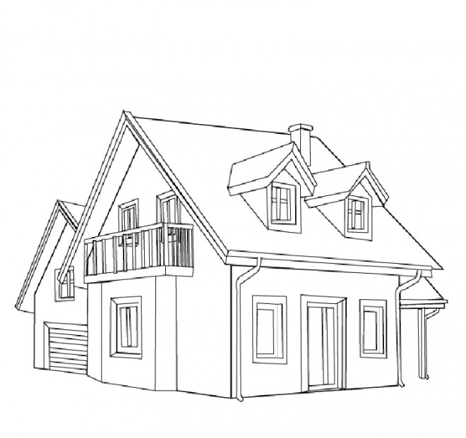 Coloriage Maison Vue De Face Dessin Gratuit À Imprimer pour Coloriage En Ligne Maison 