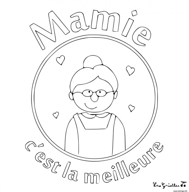 Coloriage Mamie Cest La Meilleure Dessin Fete Des Grands-Meres Mamies À intérieur Dessin Fete Des Grand Meres