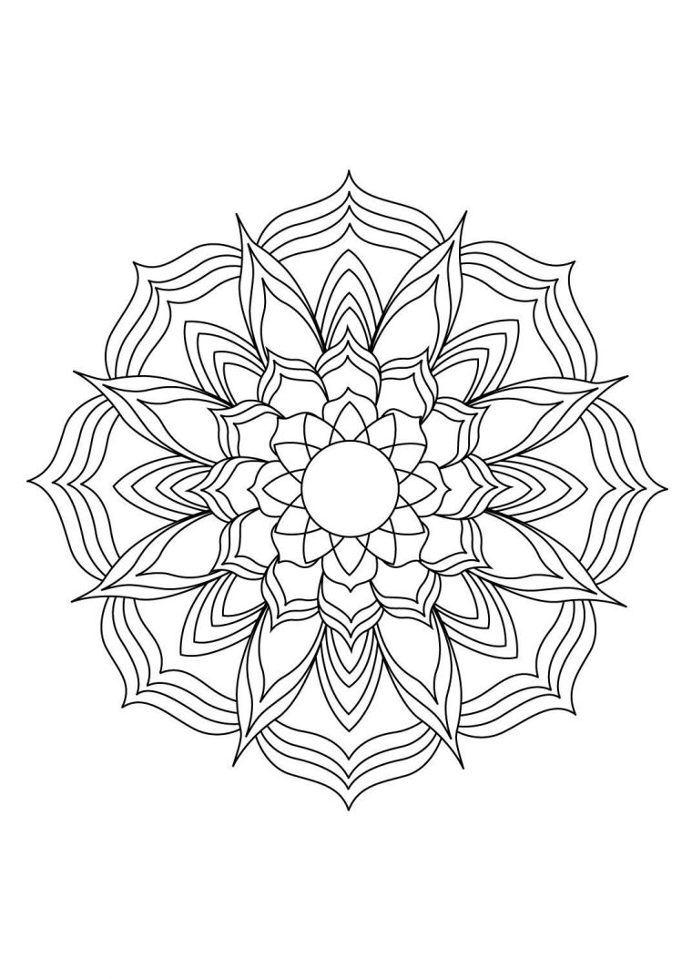 Coloriage Mandala 24 – Coloriage Mandalas – Coloriages Chiffres Et Formes à Mandalas A Colorier