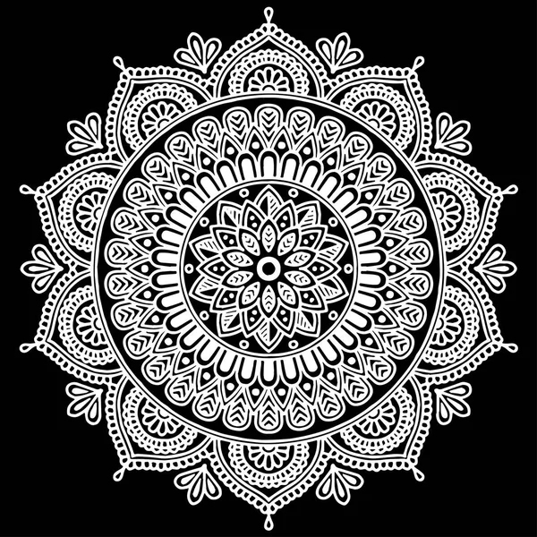 Coloriage Mandala Arabe De Contour — Image Vectorielle Ingasmk © #113579972 dedans Modele Mandala 