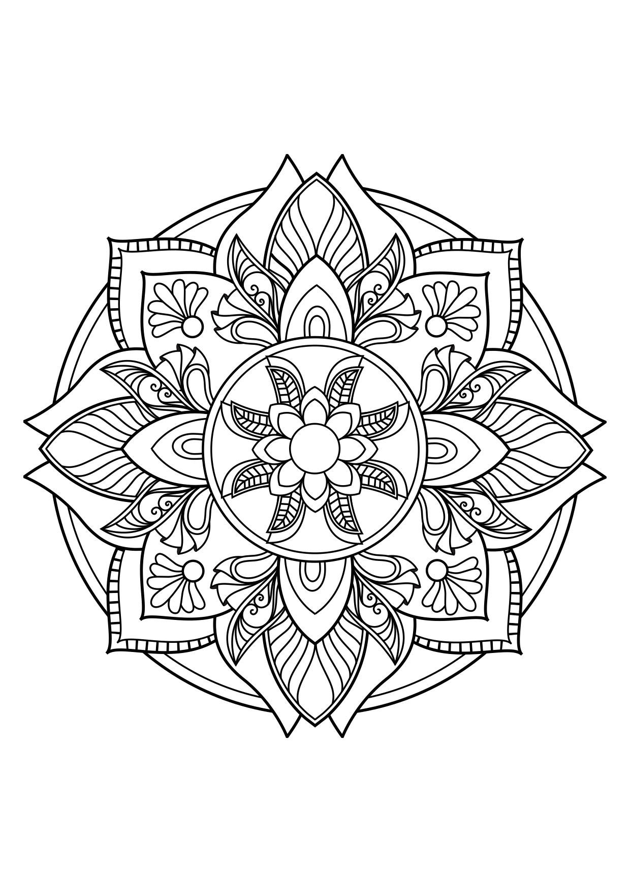 Coloriage Mandala - Coloriages Gratuits À Imprimer - Dessin 30830 serapportantà Coloriage Mandala 